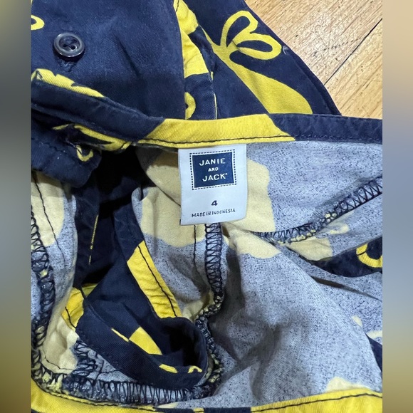 Janie and Jack romper jumpsuit lemon navy yellow 4 4T girls LN - Picture 5 of 5